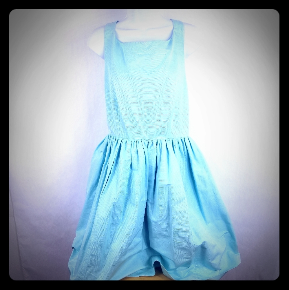 Kate Spade Sz 10 Teal Tank Bow Backstrap Dress